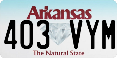 AR license plate 403VYM