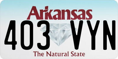 AR license plate 403VYN