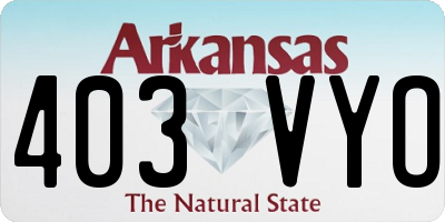 AR license plate 403VYO