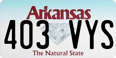 AR license plate 403VYS