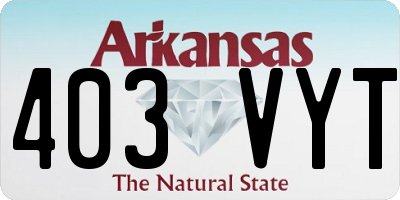 AR license plate 403VYT