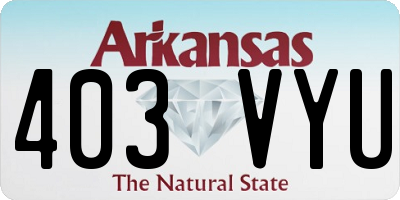 AR license plate 403VYU
