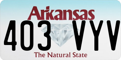AR license plate 403VYV