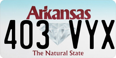AR license plate 403VYX