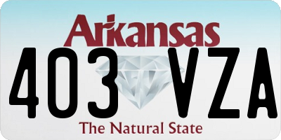 AR license plate 403VZA