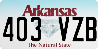 AR license plate 403VZB