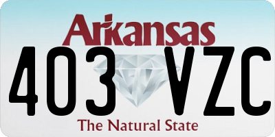 AR license plate 403VZC
