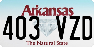 AR license plate 403VZD