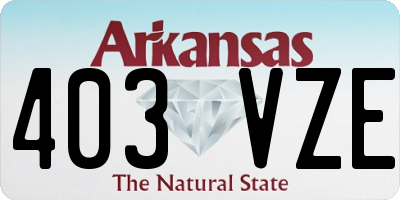 AR license plate 403VZE