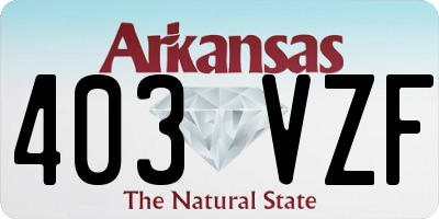 AR license plate 403VZF