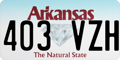 AR license plate 403VZH