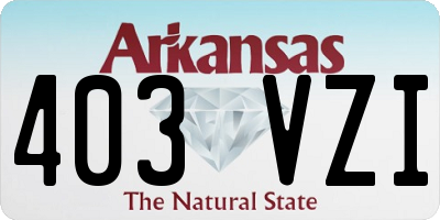 AR license plate 403VZI