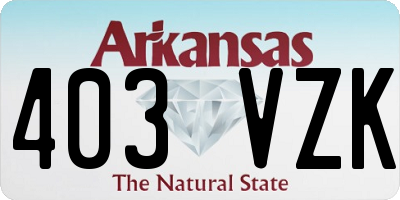 AR license plate 403VZK