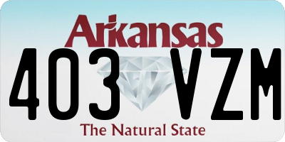 AR license plate 403VZM