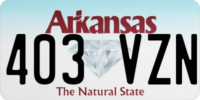 AR license plate 403VZN
