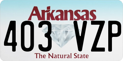 AR license plate 403VZP