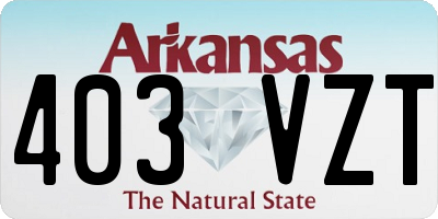 AR license plate 403VZT