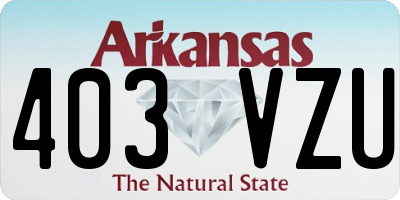 AR license plate 403VZU