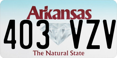 AR license plate 403VZV