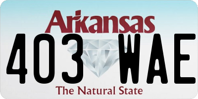 AR license plate 403WAE
