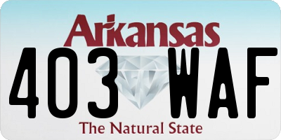 AR license plate 403WAF