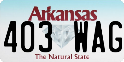 AR license plate 403WAG