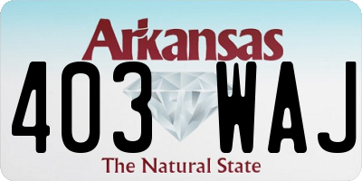 AR license plate 403WAJ