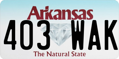 AR license plate 403WAK