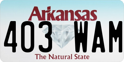 AR license plate 403WAM