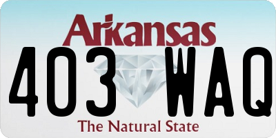 AR license plate 403WAQ
