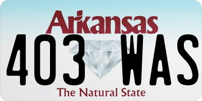 AR license plate 403WAS