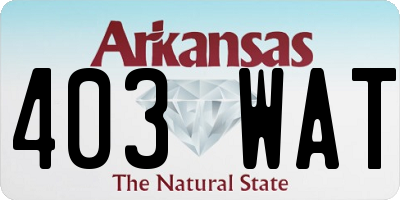 AR license plate 403WAT
