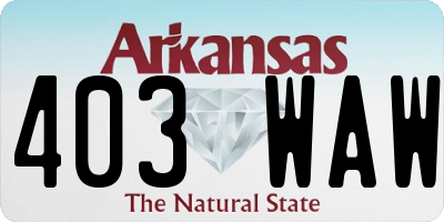 AR license plate 403WAW