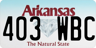 AR license plate 403WBC