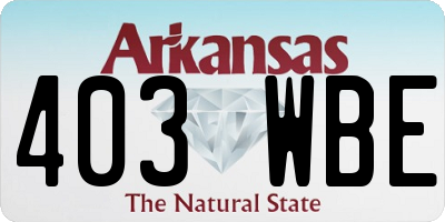 AR license plate 403WBE