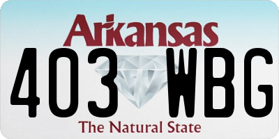 AR license plate 403WBG