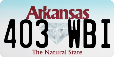 AR license plate 403WBI