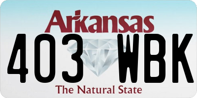 AR license plate 403WBK