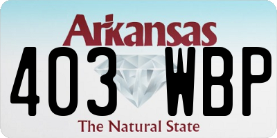 AR license plate 403WBP