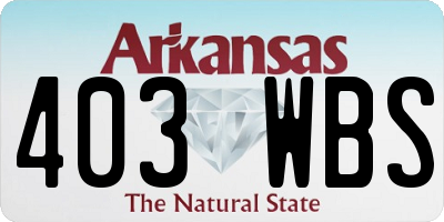 AR license plate 403WBS