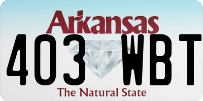AR license plate 403WBT