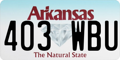 AR license plate 403WBU