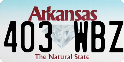 AR license plate 403WBZ