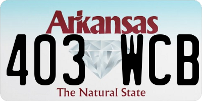 AR license plate 403WCB