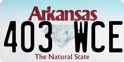AR license plate 403WCE