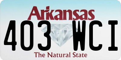 AR license plate 403WCI