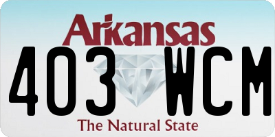 AR license plate 403WCM