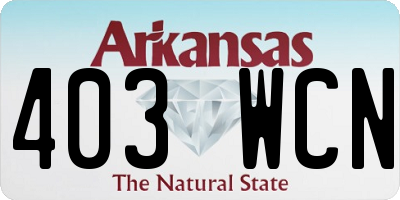AR license plate 403WCN