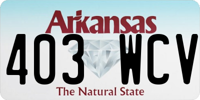 AR license plate 403WCV