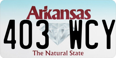AR license plate 403WCY